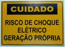 Ver imagem 1 de Placa Cuidado - Geração Própria - Padrão Energisa, Cemig, Enel Goias, Eletrobras - Tam 18x25 c
