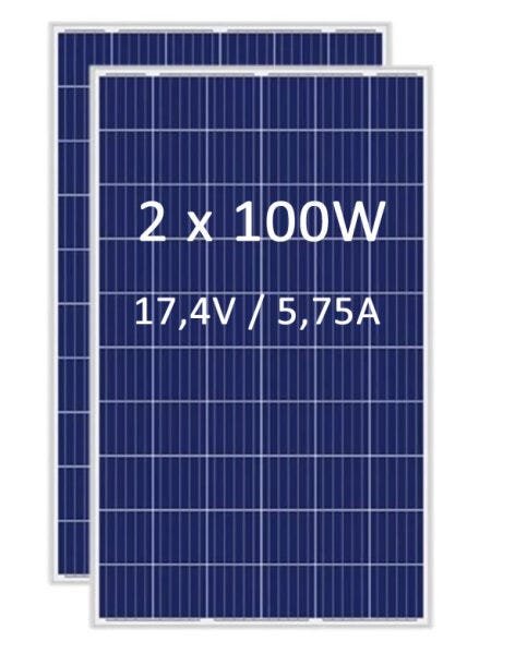Painel Solar Fotovoltaico 100W - Resun RSM-100P - 2Un