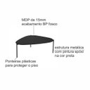 Ver imagem 4 de Conjunto Sala Estar Mesas Centro Lateral Orgânica Pé Metal Nero/preto
