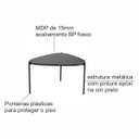 Ver imagem 5 de Conjunto Sala Estar Mesas Centro Lateral Orgânica Pé Metal Nero/preto
