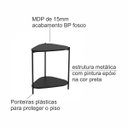 Ver imagem 6 de Conjunto Sala Estar Mesas Centro Lateral Orgânica Pé Metal Nero/preto