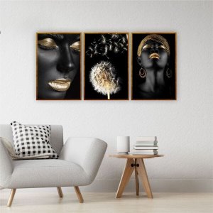 QUADRO 60X40CM 3PÇS MULHERES DENTE LEÃO M DOUR VID