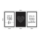 Ver imagem 3 de QUADRO 30X20 3PÇS ANTES DE TUDO CORAÇÃO MOLD PRETA