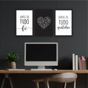 Ver imagem 1 de QUADRO 30X20 3PÇS ANTES DE TUDO CORAÇÃO MOLD PRETA