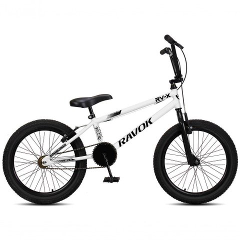 Bicicleta Bmx Cross Aro 20 Rv-x Aro Aero Freio V-brake Ravok Cor:branca
