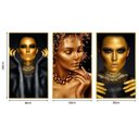 Ver imagem 4 de QUADRO 100X60CM 3PÇS MULHERES NEGRAS M CROM DOURAD