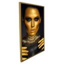 Ver imagem 3 de QUADRO 100X60CM 3PÇS MULHERES NEGRAS M CROM DOURAD