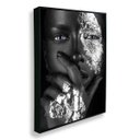 Ver imagem 2 de QUADRO 90X60CM MULHER PRATA CANVAS MOLD FLUTUANTE