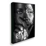 QUADRO 90X60CM MULHER PRATA CANVAS MOLD FLUTUANTE - 2