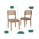 Ver imagem 6 de Conjunto Sala de Jantar Cacau 210cm com Vidro e 8 Cadeiras Juparanã Marrom/Off White/Bege