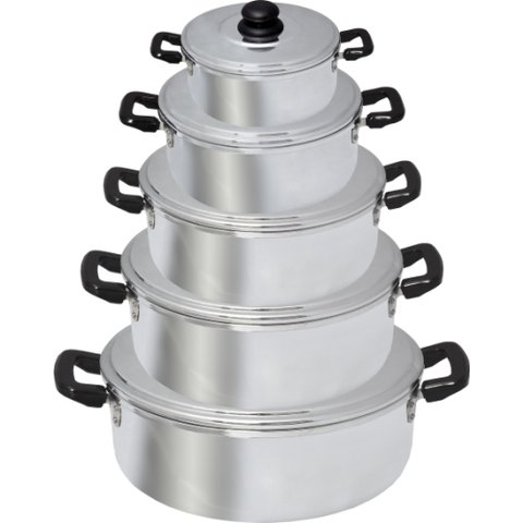 Jogo De Panelas Caçarola Alumínio Brisa 5 Peças