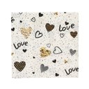 Ver imagem 6 de Guardanapo Estampado Corações Love Branco e Dourado 20 Folhas 16cm - Tuut