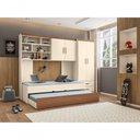 Ver imagem 1 de Quarto Juvenil Chiara 2 Portas 9 Prateleiras MDP Off White Phoenix Baby