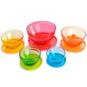 Jogo de Tigelas com Tampa 5 peças Vidro e Tampas Coloridas - 2