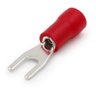 Terminal Forquilha Garfo Pré Isolado Vermelho 1,5mm - 1000un - 6