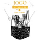 Ver imagem 1 de Jogo Faqueiro em Aço Inox com Detalhe Decorado 25 Peças