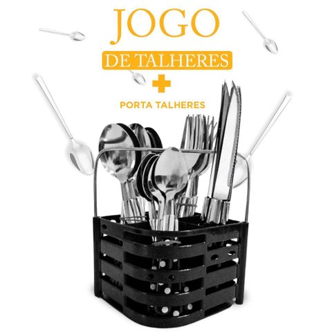 Jogo Faqueiro em Aço Inox com Detalhe Decorado 25 Peças