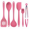 Kit Utensilio de Silicone Cozinha Rosa 6 Peças - 1