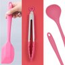 Kit Utensilio de Silicone Cozinha Rosa 6 Peças - 3
