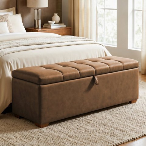 Puff Baú Cama 193x58cm Munique