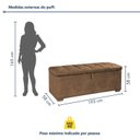 Ver imagem 3 de Puff Baú Cama 193x58cm Munique
