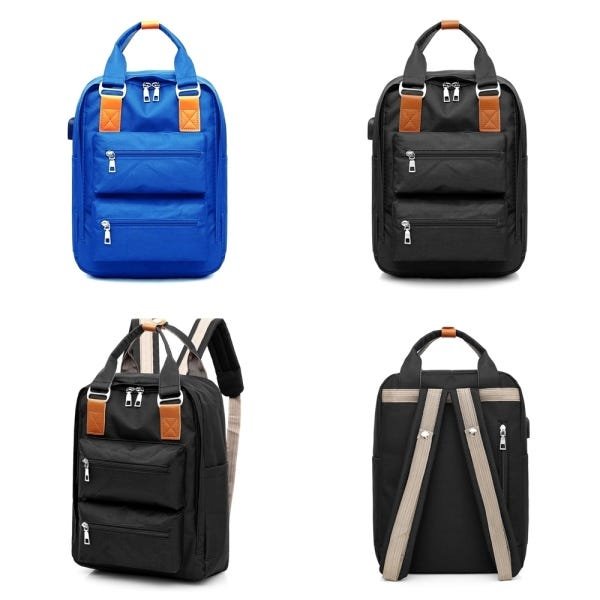 Mochila Executiva Para Notebook Com Usb Universitaria - Azul - 2