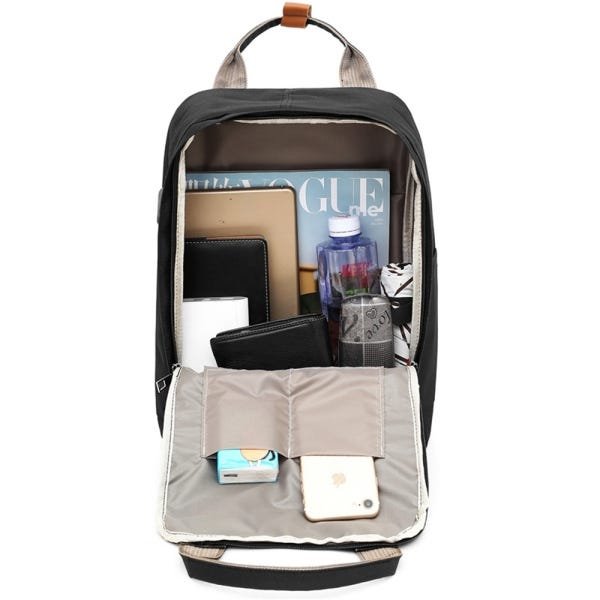 Mochila Executiva Para Notebook Com Usb Universitaria - Azul - 4