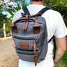 Mochila Executiva Para Notebook Masculina Trabalho Viagens - Cinza - 6