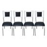 Kit 4 Cadeira Belize Jantar Assento Estofado Tecido Corino - 2