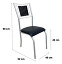 Ver imagem 7 de Kit 4 Cadeira Belize Jantar Assento Estofado Tecido Corino