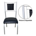 Ver imagem 3 de Kit 4 Cadeira Belize Jantar Assento Estofado Tecido Corino