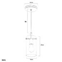 Ver imagem 3 de Lustre Pendente Cilindrico Clear Glass Escovado