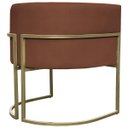 Ver imagem 7 de Poltrona Decorativa para Sala Recepção Luna Suede Base Ferro Champagne