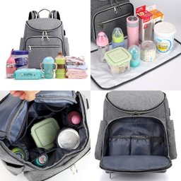 Mochila Maternidade Com Usb E Porta Mamadeira E Trocador - Lilás - 5