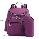 Ver imagem 4 de Mochila Maternidade Com Usb E Porta Mamadeira E Trocador - Lilás