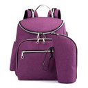 Ver imagem 1 de Mochila Maternidade Com Usb E Porta Mamadeira E Trocador - Lilás