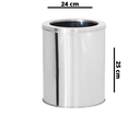 Ver imagem 2 de Lixeira em Aço Inox 13l Aro Redonda