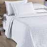 Cobre Leito Madri Percal 200 Fios 100% Algodão Casal Padrão 03 Peças - Branco Bia Enxovais - 2