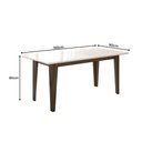 Ver imagem 3 de Mesa de Jantar Liz 160cm com Vidro Amêndoa/off White - Poliman