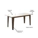 Ver imagem 2 de Mesa de Jantar Liz 160cm com Vidro Amêndoa/off White - Poliman