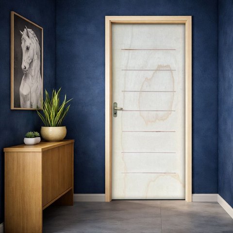 Folha de Porta de Madeira 210x82cm Cristal Amescla Uniportas Marrom