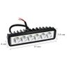 Farol de milha 6 Leds 18w Led Retangular Universal Branco Frio Carro Moto Off Road Trator Caminhao O - 2
