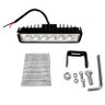 Farol de milha 6 Leds 18w Led Retangular Universal Branco Frio Carro Moto Off Road Trator Caminhao O - 1