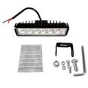 Ver imagem 1 de Farol de milha 6 Leds 18w Led Retangular Universal Branco Frio Carro Moto Off Road Trator Caminhao O