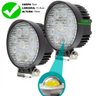 Farol de milha 9 Leds 27w Led Redondo Universal Branco Frio Carro Moto Off Road - 3