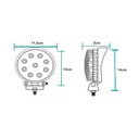 Ver imagem 5 de Farol de milha 9 Leds 27w Led Redondo Universal Branco Frio Carro Moto Off Road