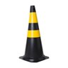 CONE DE SINALIZAÇÃO DEMARCAÇÃO FLEXÍVEL PVC REFLETIVO 75CM - Pto/Am - 2