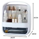 Ver mais imagens de Caixa Organizadora de Maquiagem Cosméticos Com Gaveta Tampa Acrílico - Branco Genuinos Porta Maquiag