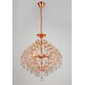 Lustre Pendente Rose Gold com Cristais 55cm 8E14 PARIS LUZ - 1