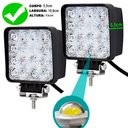 Ver imagem 4 de Farol de milha Automotivo 48w Led Quadrado Universal Branco Frio Carro Moto Off Road